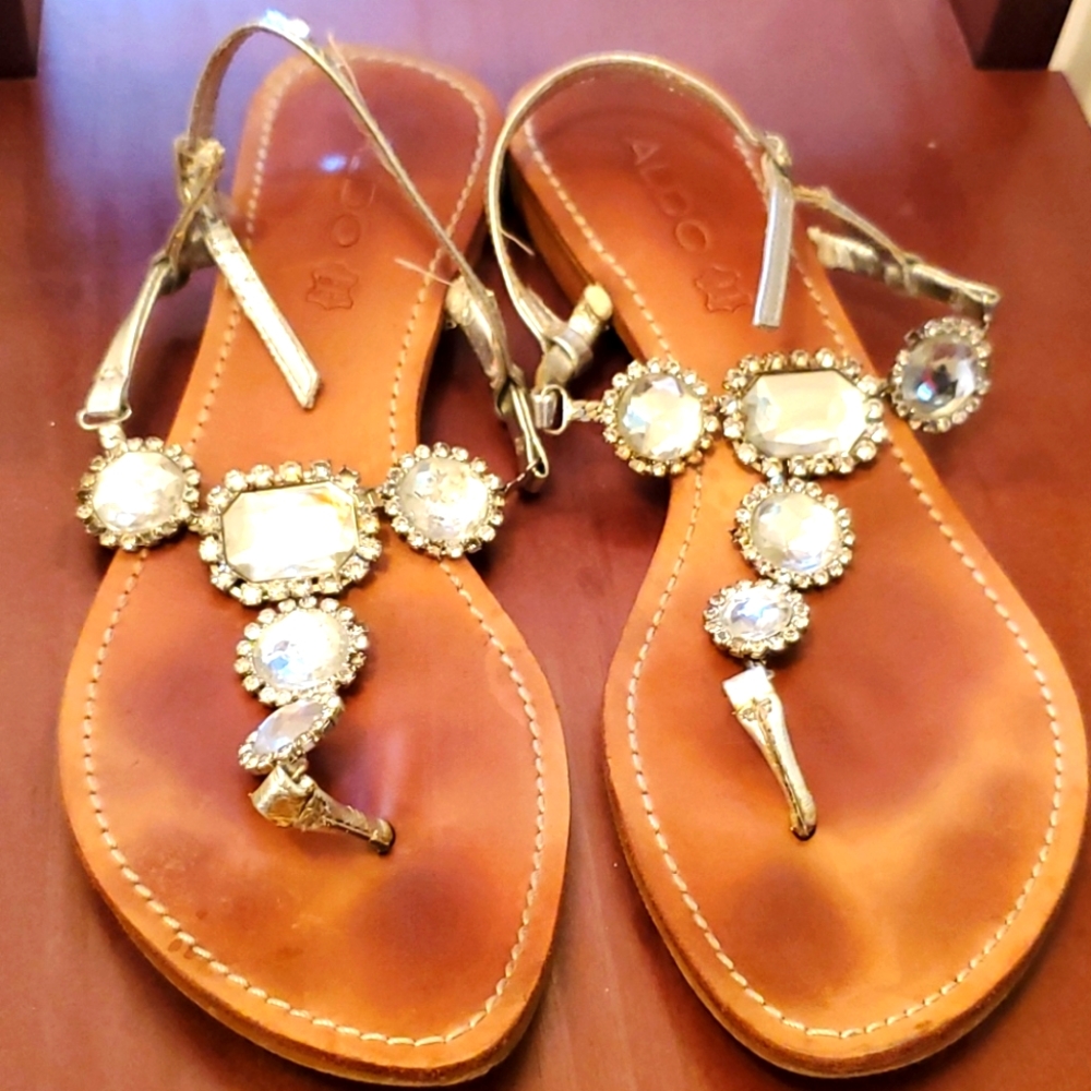 Aldo Rhinestone Sandals 38